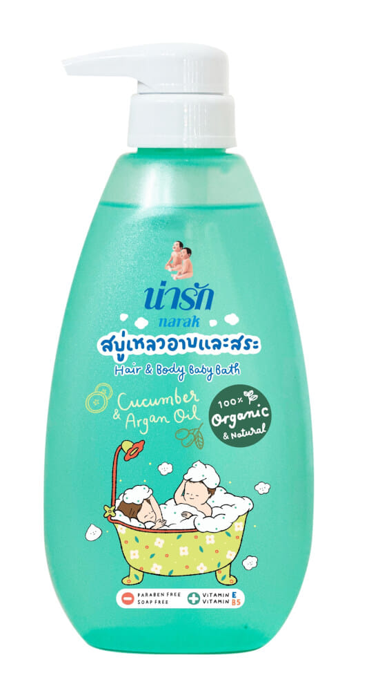 สบู่เหลวอาบและสระออร์แกนิก NARAK คิวคัมเบอร์ & อาร์แกนออยล์ 380 มล._0